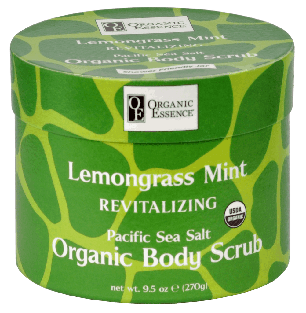 Tělový peeling Revitalizující tělový peeling s vůní citronové trávy a máty 270 g Organic Essence fotografie č. 1
