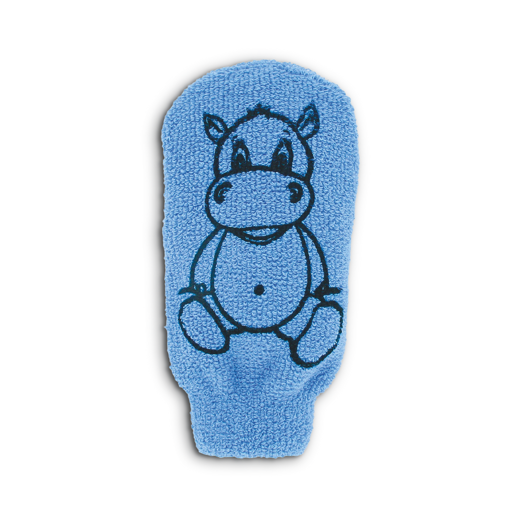 Žínka Dětská mycí žínka z bavlny modrá s obrázkem 1 ks Förster´s fotografie č. 1