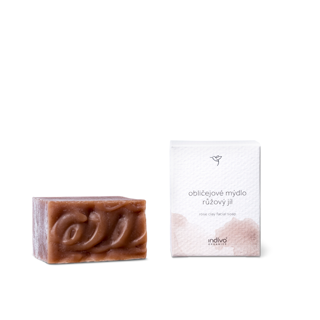 Obličejové mýdlo Růžový jíl — Pleťové mýdlo od značky Indívo — Non Toxic Life