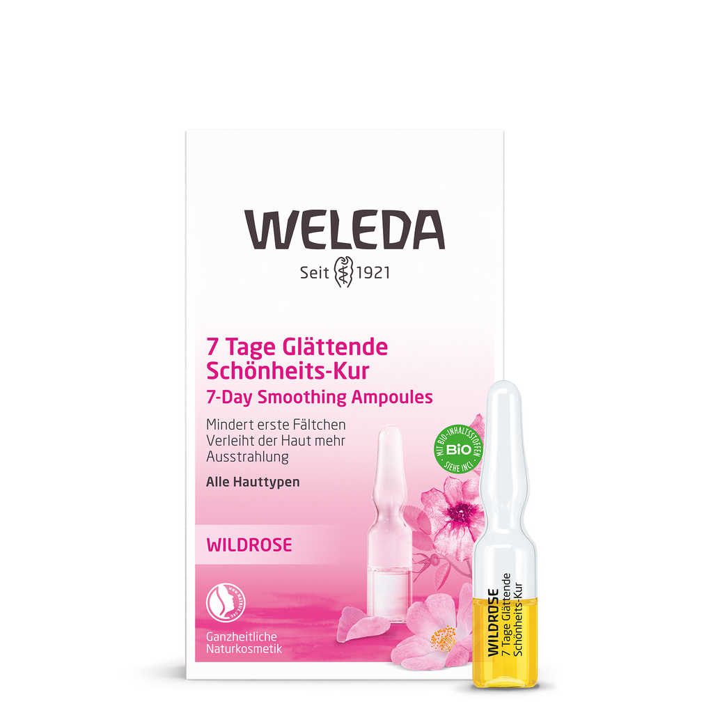 Růžový pleťový olej v ampulích — Pleťové sérum od značky Weleda — Non Toxic Life