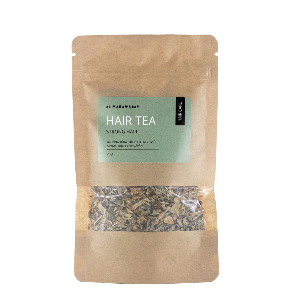 Bylinný oplach HAIR TEA Strong Hair Bylinná kúra a zábal pro posílení vlasů a proti jejich vypadávání 25 g Almara Soap fotografie č. 1