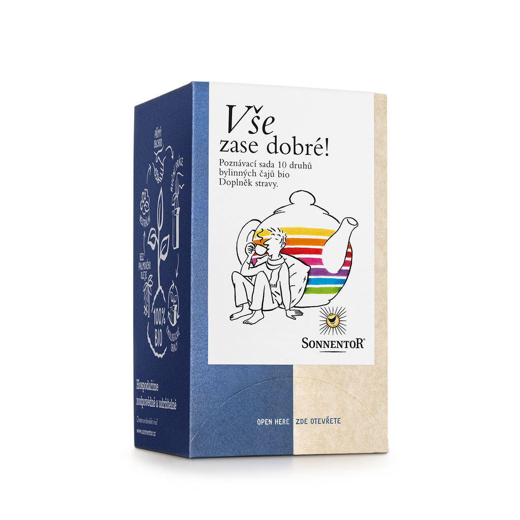 Čaj Vše zase dobré! poznávací sada bio čaj EXP porcovaný 30 g Sonnentor fotografie č. 1