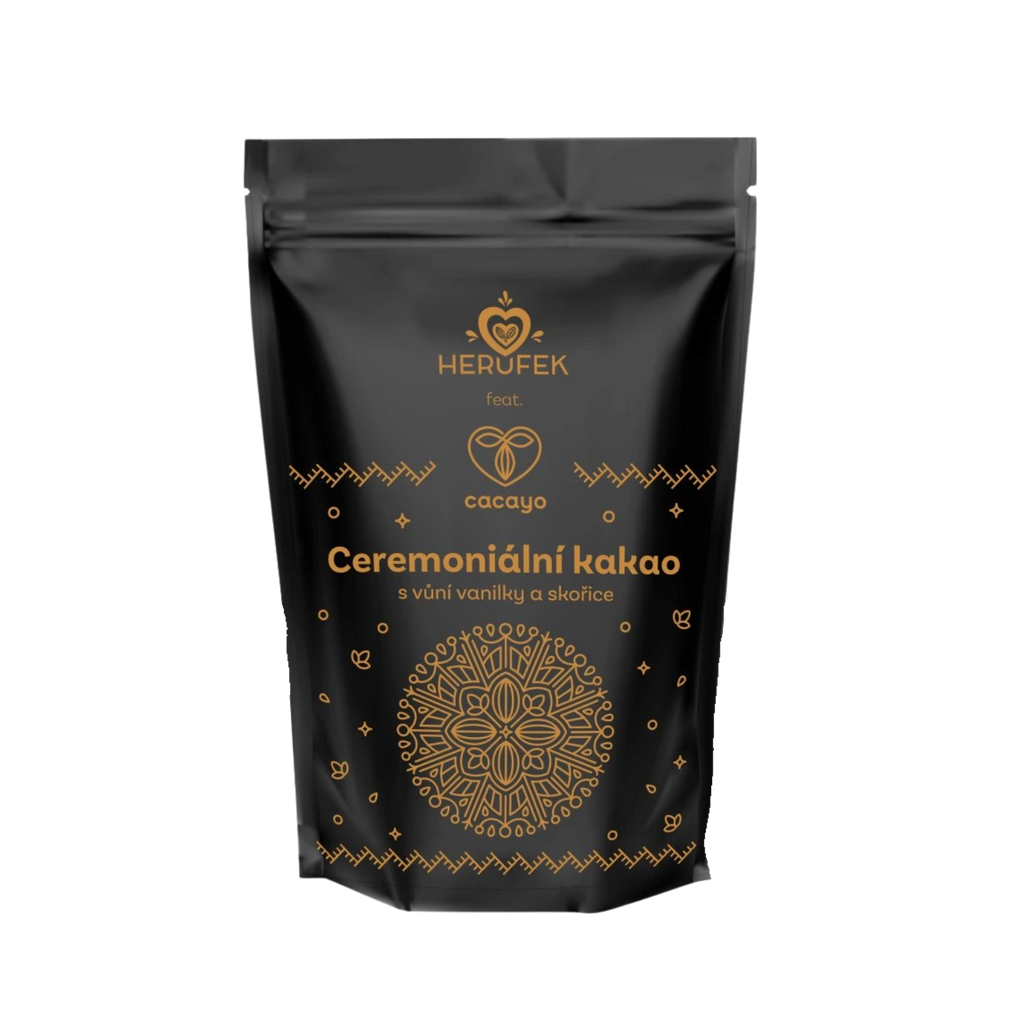 Ceremoniální kakao Ceremoniální kakao 100proc. BELIZE feat. Cacayo s vůní vanilky a skořice BIO 200 g Herufek fotografie č. 1