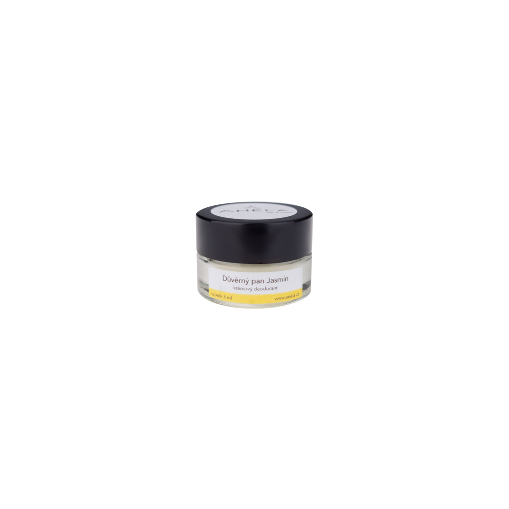 Deodorant DŮVĚRNÝ PAN JASMÍN jemný krémový deodorant CESTOVNÍ BALENÍ 5 ml Anela fotografie č. 1