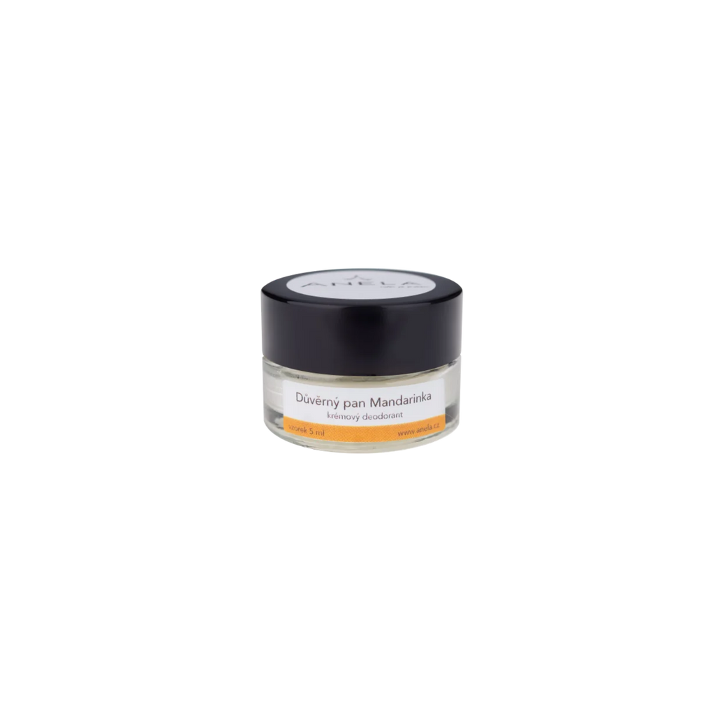 Deodorant DŮVĚRNÝ PAN MANDARINKA jemný krémový deodorant CESTOVNÍ BALENÍ 5 ml Anela fotografie č. 1