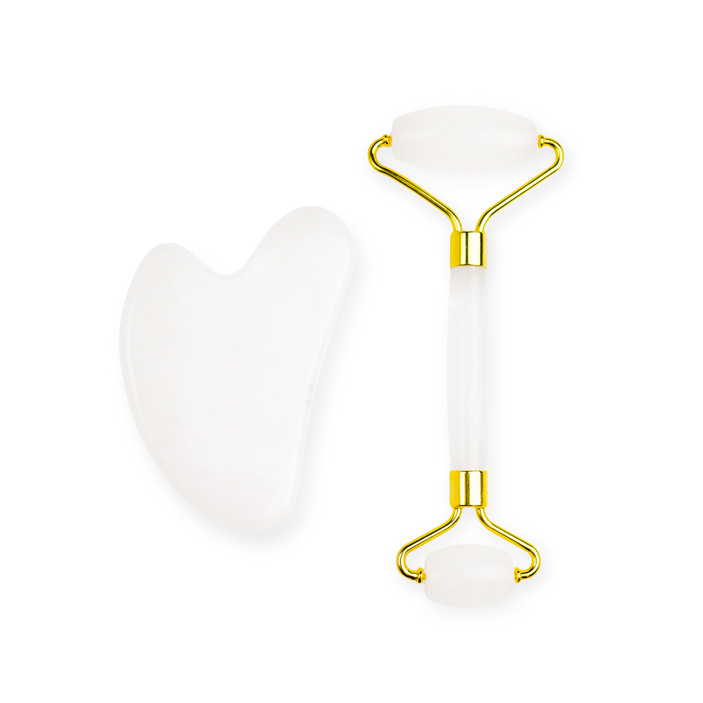 Face roller Zvýhodněný balíček Face roller a Gua sha Křišťál - zlato Non Toxic Life fotografie č. 1