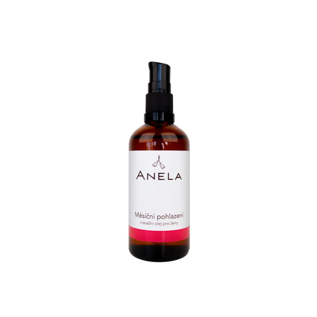 Intimní olej MĚSÍČNÍ POHLAZENÍ masážní olej pro ženy 100 ml Anela fotografie č. 1