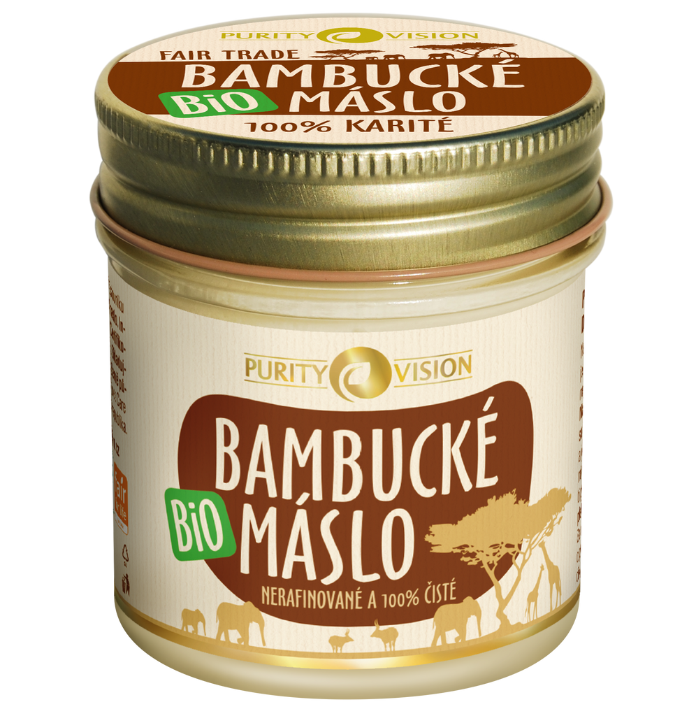 Jednodruhové máslo Bambucké máslo Fair Trade BIO 120 ml Purity Vision fotografie č. 1