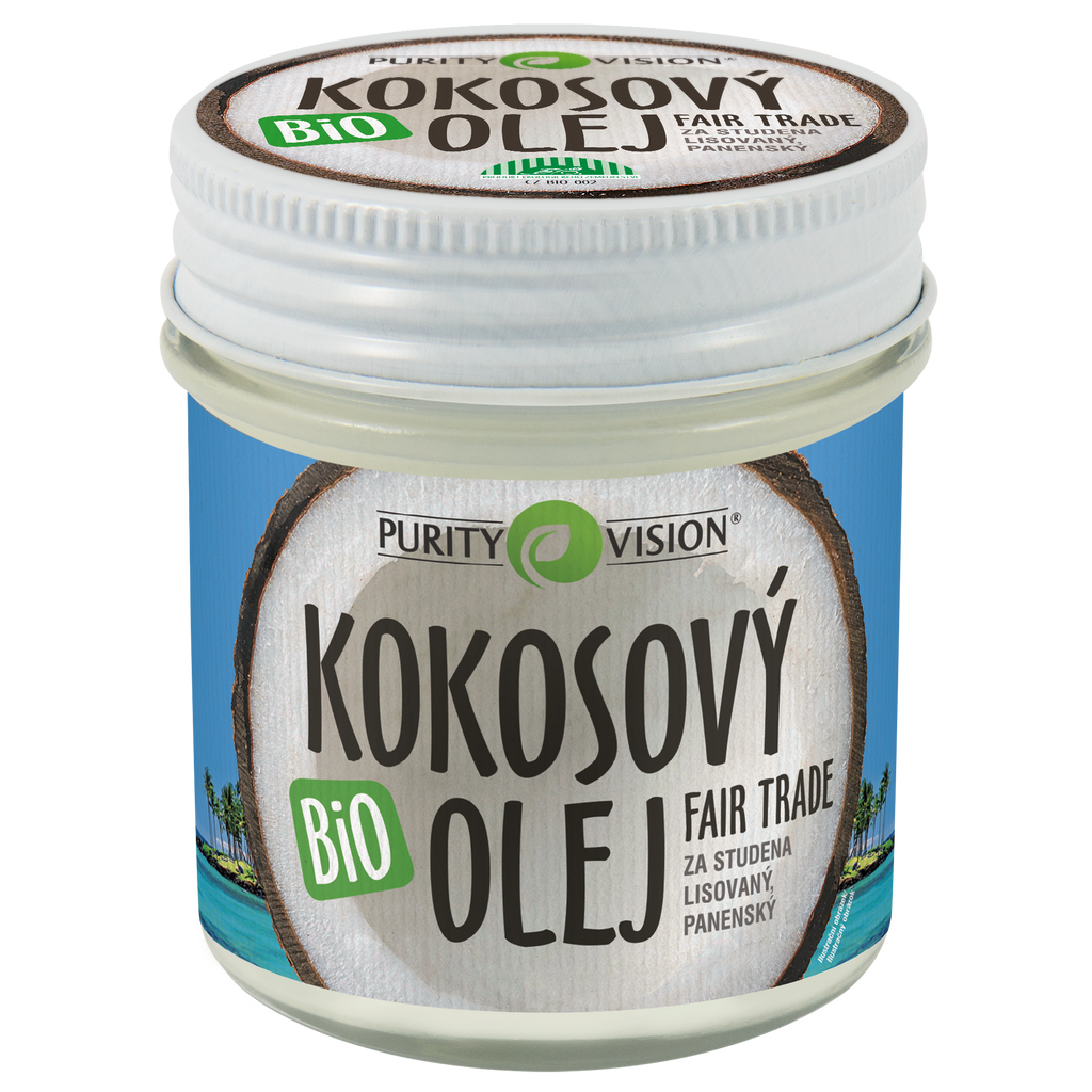 Jednodruhové máslo Kokosový olej panenský BIO 120 ml Purity Vision fotografie č. 1