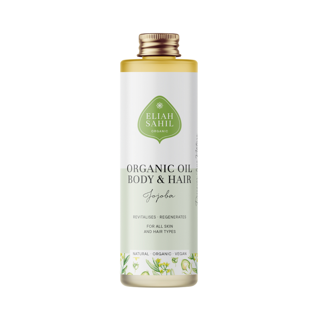 Jednodruhový olej Bio Pečující olej JOJOBA pro revitalizaci pokožky a mastící vlasy 100 ml Eliah Sahil fotografie č. 1
