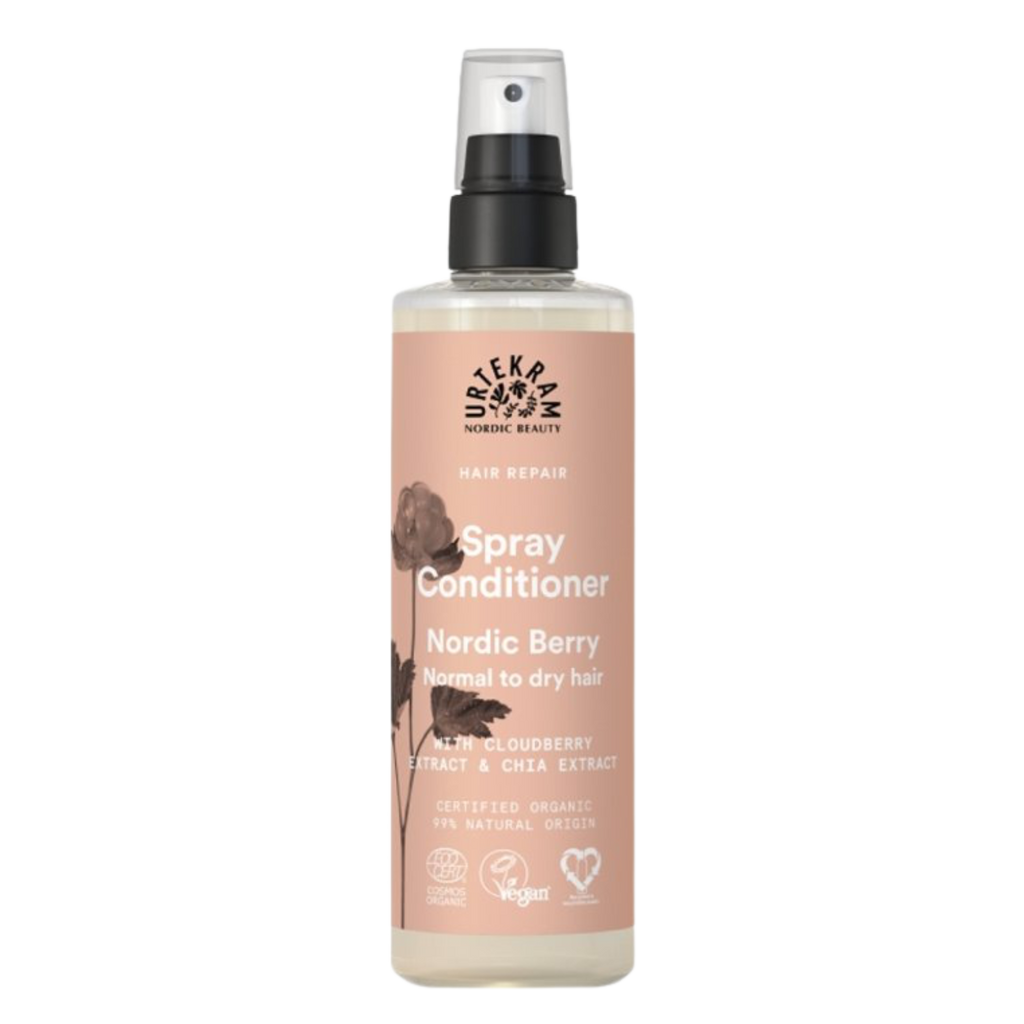 Kondicionér Kondicionér bezoplachový ve spreji regenerační na poškozené vlasy Ostružina (Nordic Berry) 250 ml Urtekram fotografie č. 1