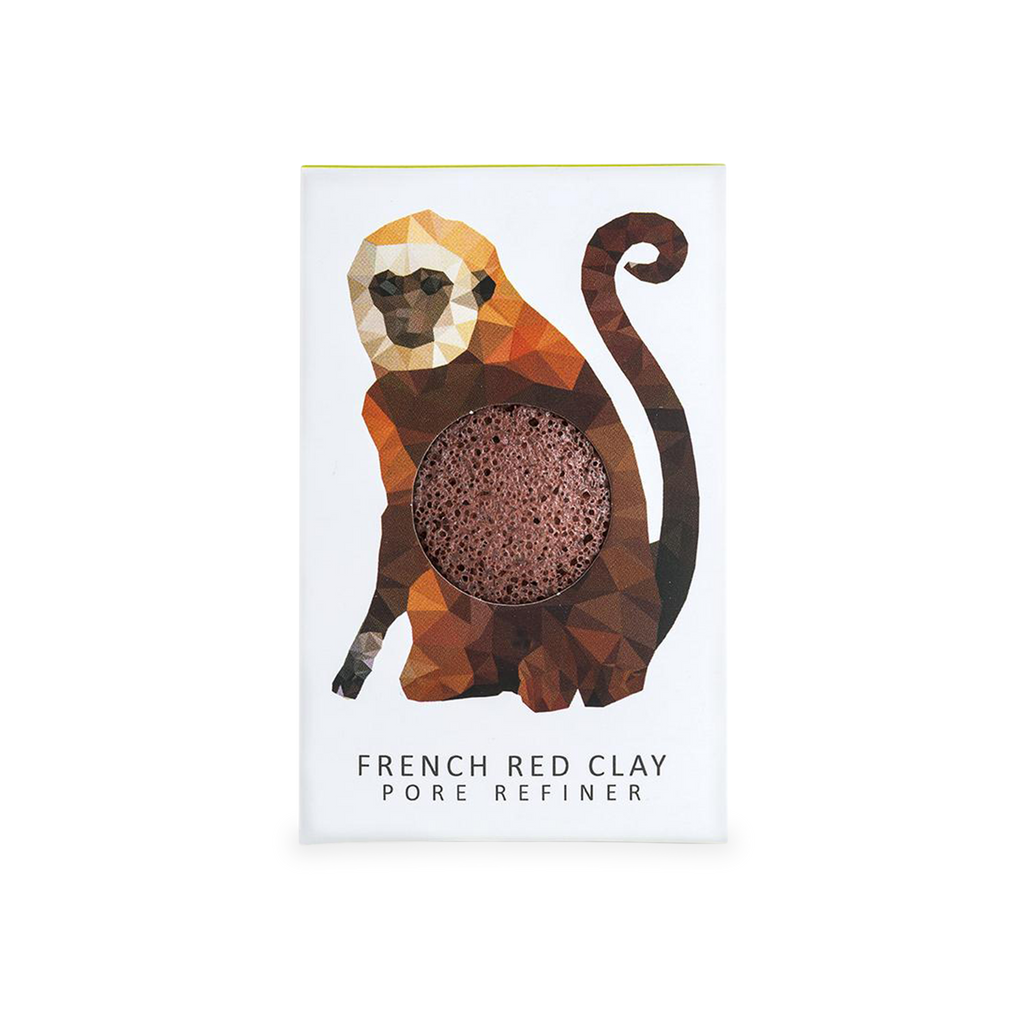 Konjac houba Konjac houba mini s červeným jílem Opice 1 ks Konjac Sponge fotografie č. 1