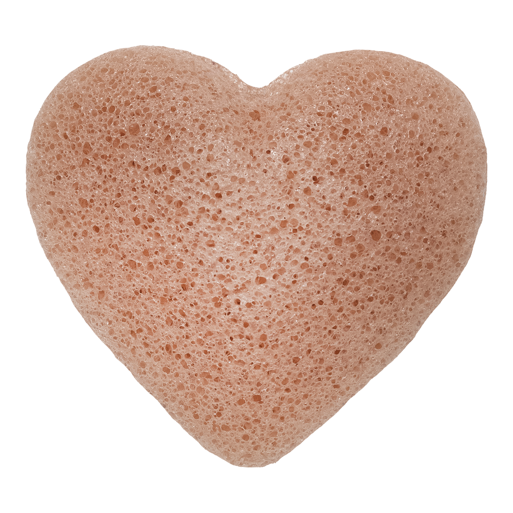 Konjac houba Konjac houba s růžovým jílem Srdce Lifestyle Konjac Sponge fotografie č. 1