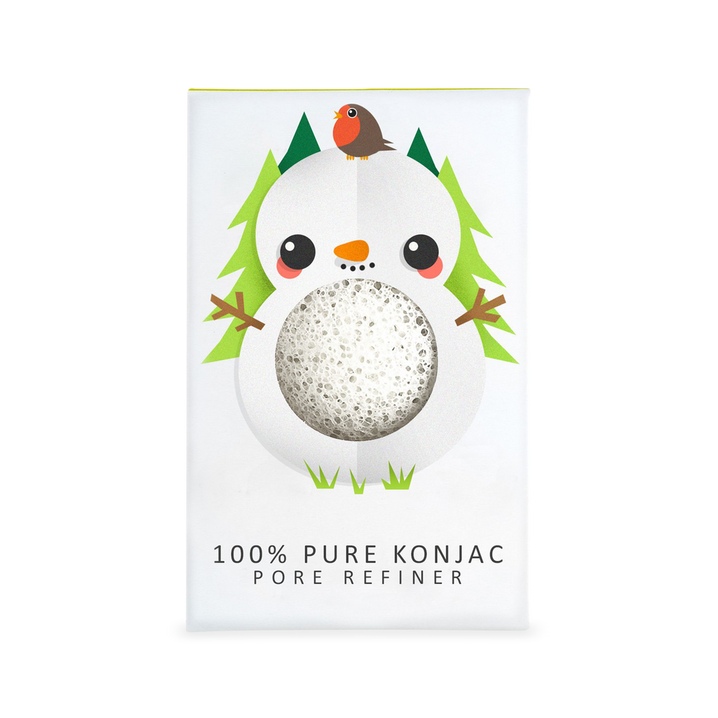 Konjac houba VÁNOČNÍ LIMITKA Konjac houba mini 100proc. pure Sněhulák 1 ks Konjac Sponge fotografie č. 1