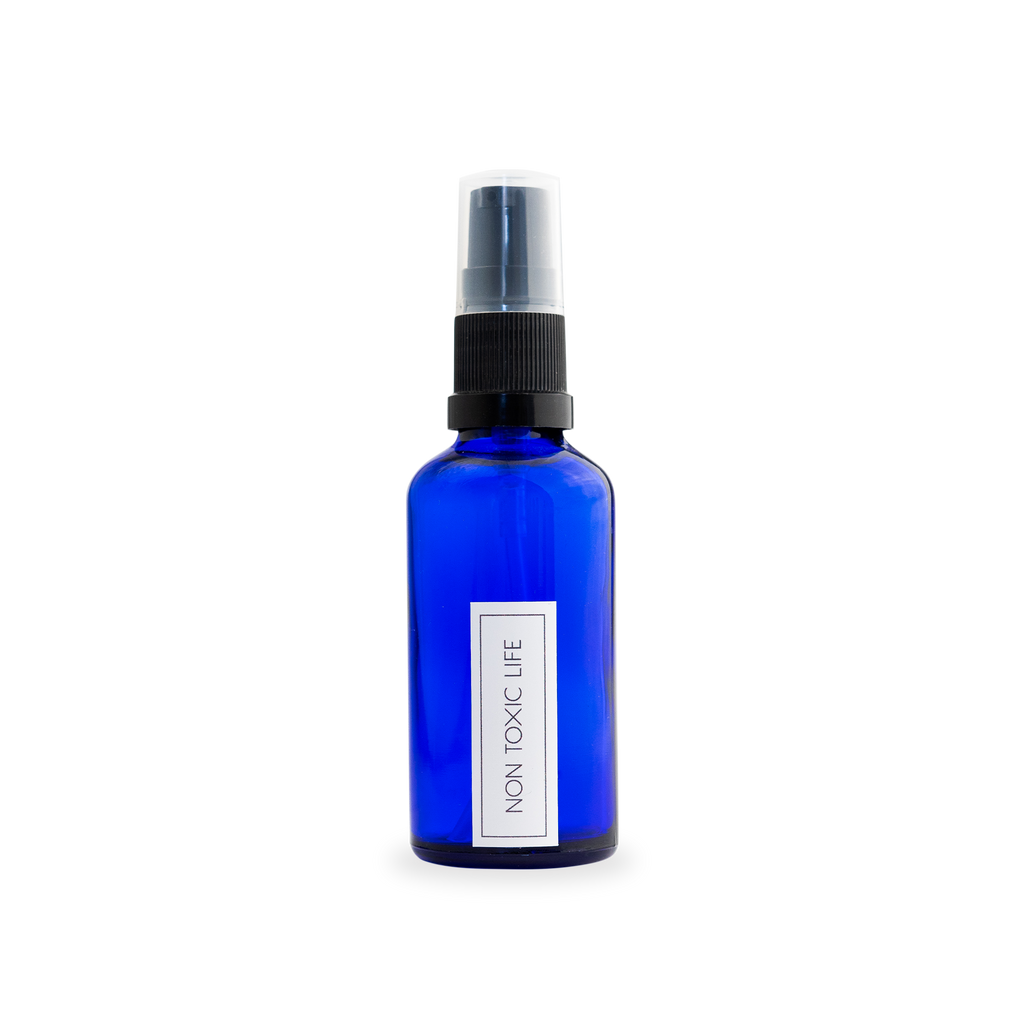 Kosmetický flakon Skleněná modrá lahvička s pumpičkou 50 ml Non Toxic Life fotografie č. 1