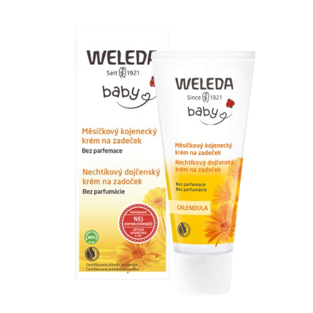 Krém na opruzeniny Měsíčkový kojenecký krém na zadeček bez parfemace 75 ml Weleda fotografie č. 1