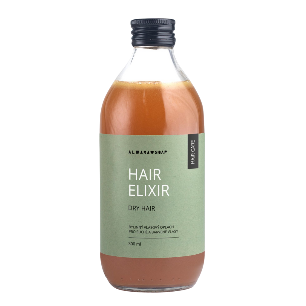 Kyselý oplach HAIR ELIXIR Fresh Hair Bylinný kyselý vlasový oplach na normální, jemné a mastné vlasy 300 ml Almara Soap fotografie č. 1