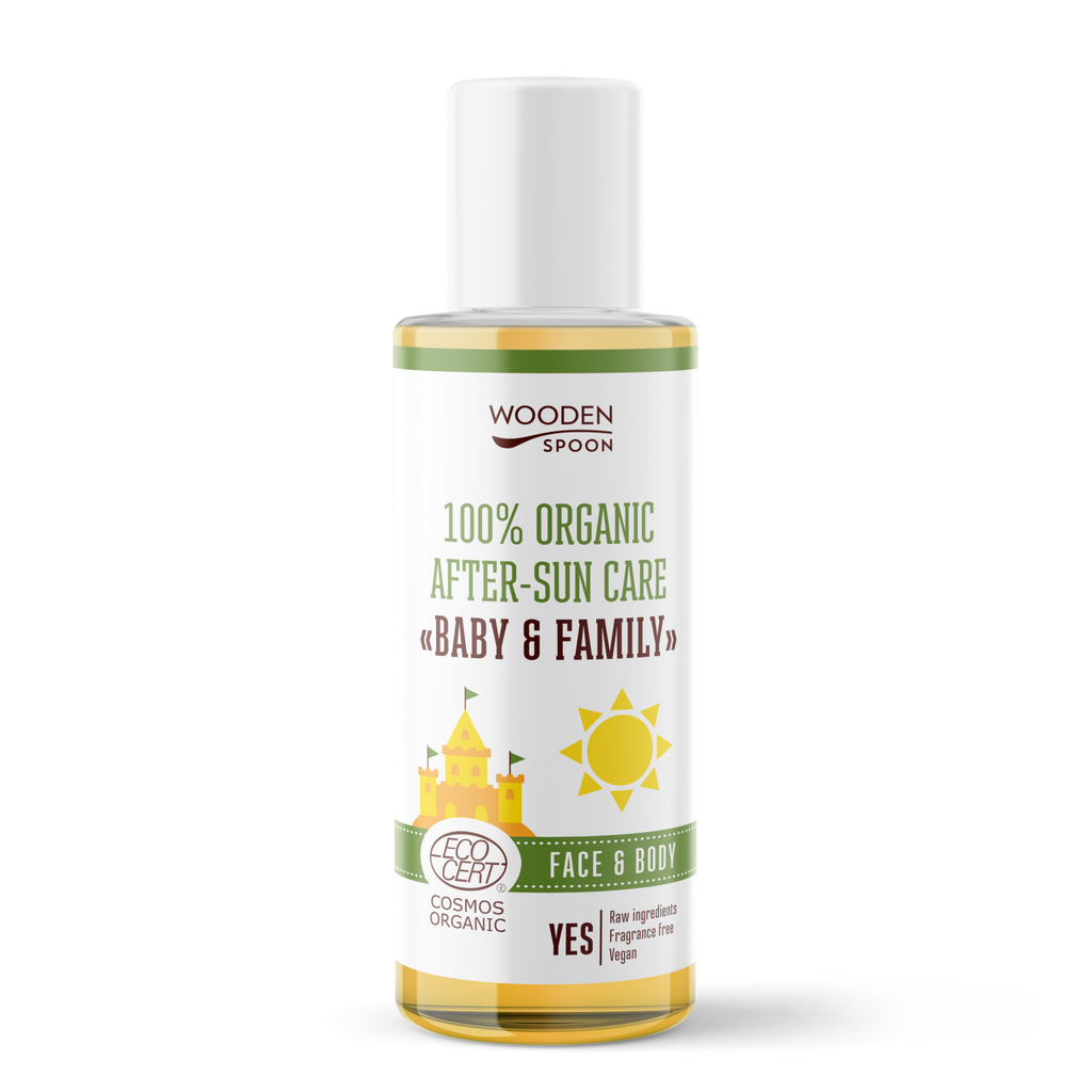 Péče po opalování Olej po opalování Baby&amp;Family 100 ml Wooden Spoon fotografie č. 1