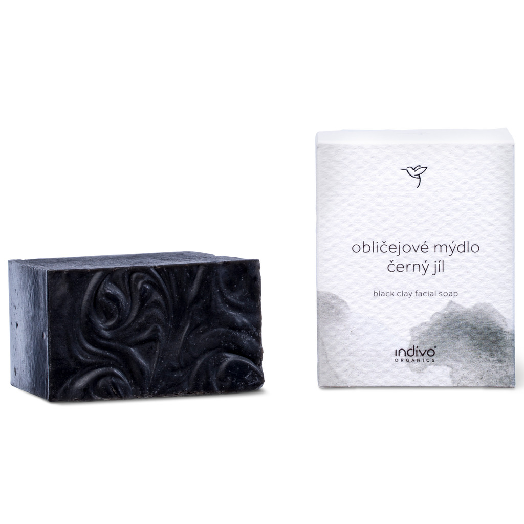 Pleťové mýdlo Obličejové mýdlo Černý jíl EXP 65 g Indívo fotografie č. 1