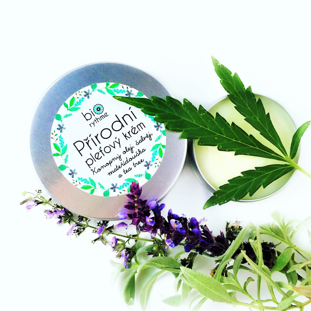 Pleťový balzám Přírodní pleťový krém Anti-pupínek Konopný olej, šalvěj, mateřídouška a tea tree 60 ml Biorythme fotografie č. 2