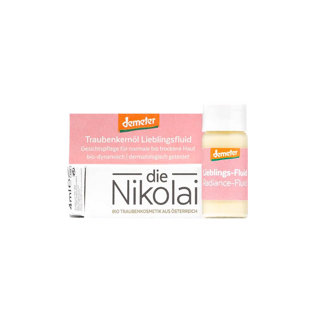 Pleťový krém Biodynamický veganský lehký pleťový fluid pro suchou pleť Růžové nebe CESTOVNÍ BALENÍ 4 ml dieNikolai fotografie č. 1