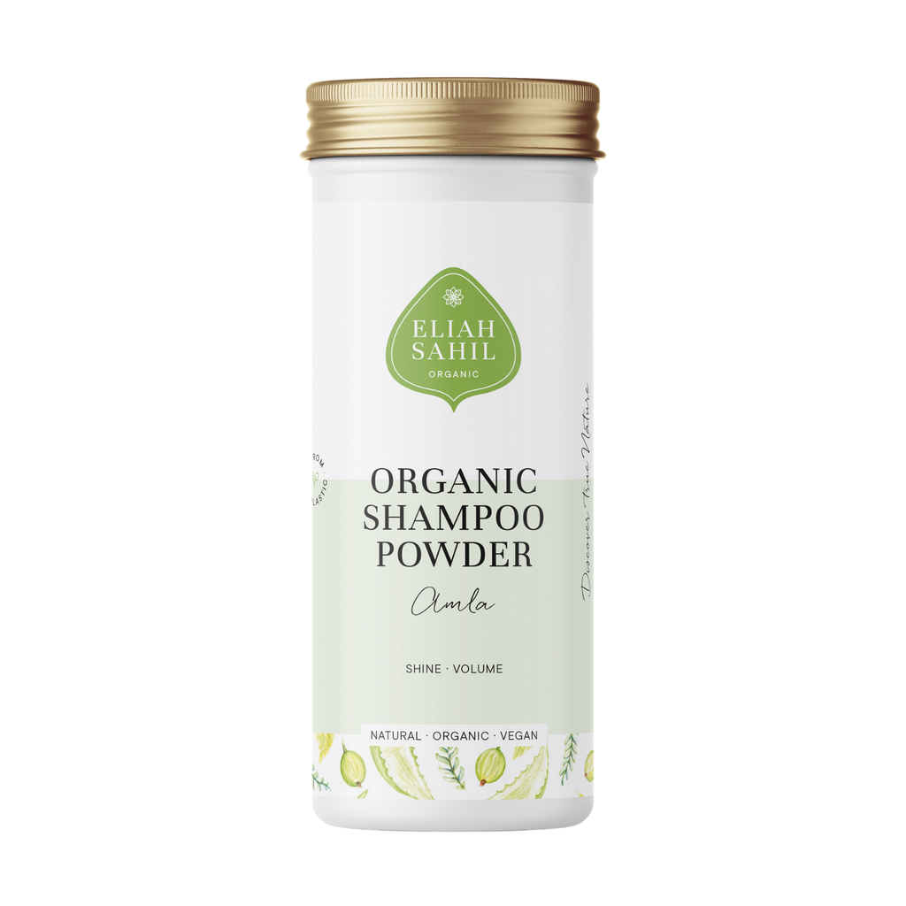 Šampon Bio Práškový šampon AMLA na lesk a objem pro normální a jemné vlasy 100 g DÓZA Eliah Sahil fotografie č. 1