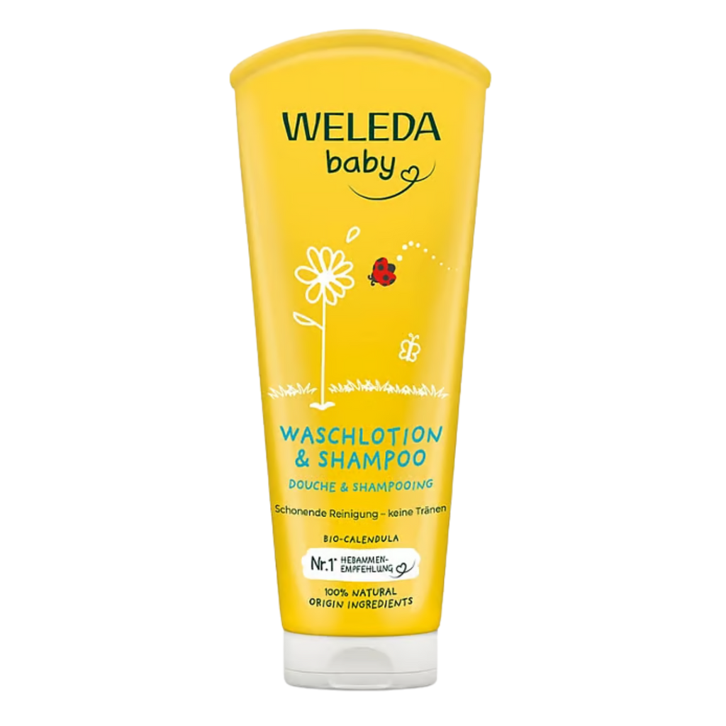 Sprchový krém 2v1 pro děti Měsíčkový dětský sprchový krém a šampon 200 ml Weleda fotografie č. 1