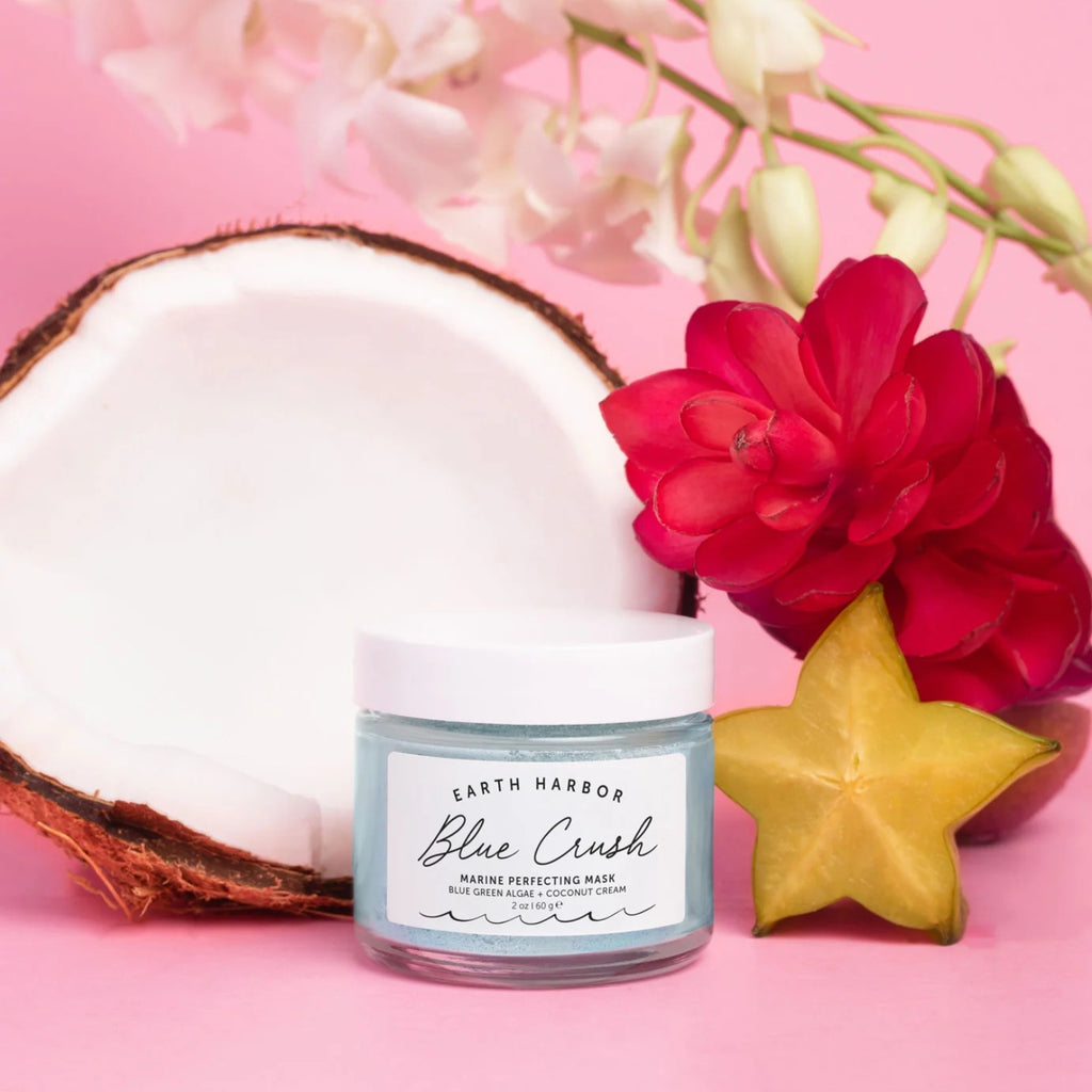 Sypká pleťová maska BLUE CRUSH rozjasňující a zpevňující pleťová maska na podporu tvroby kolagenu 60 ml Earth Harbor fotografie č. 3