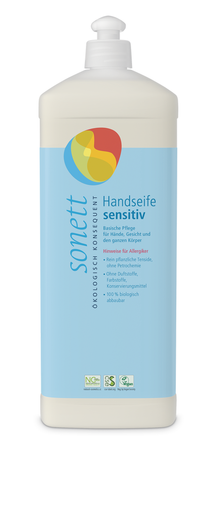 Tekuté mýdlo na ruce Tekuté mýdlo na ruce Sensitive 1 l Sonett fotografie č. 1