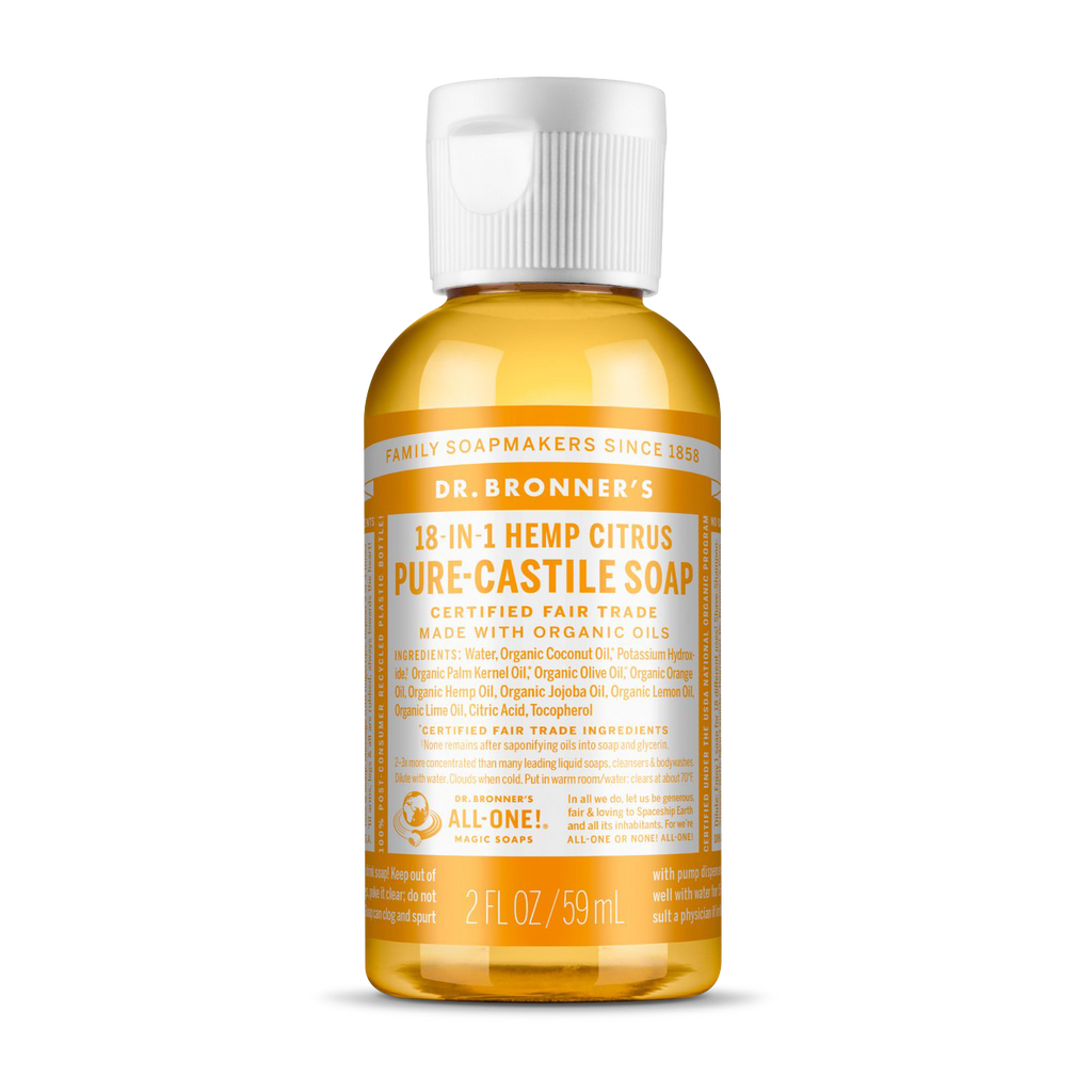 Tekuté mýdlo Tekuté mýdlo ALL-ONE! Citrus-Orange CESTOVNÍ BALENÍ 60 ml Dr. Bronner's fotografie č. 1