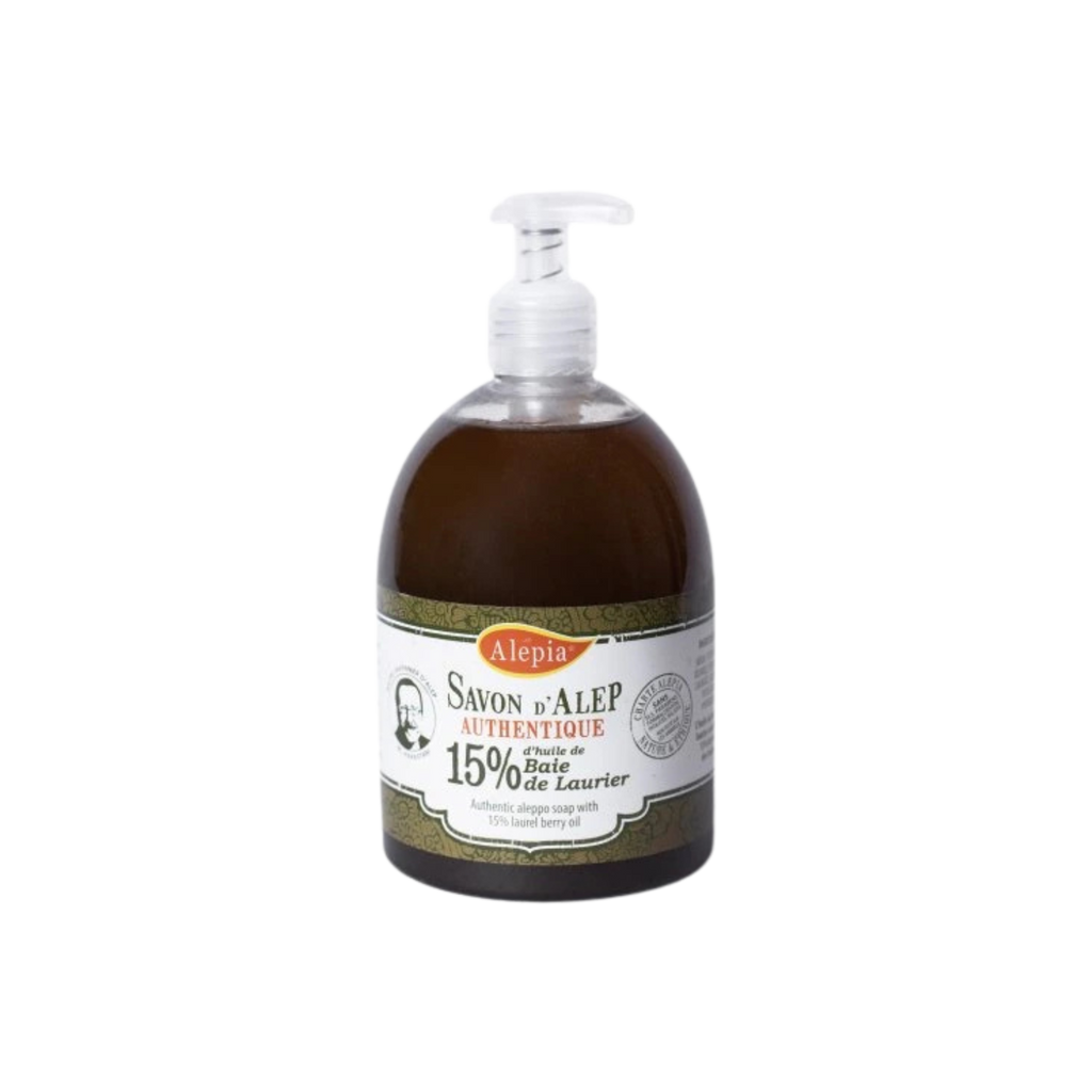 Tekuté mýdlo Tradiční aleppské tekuté mýdlo s 15proc. vavřínového oleje 500 ml Alepia fotografie č. 1