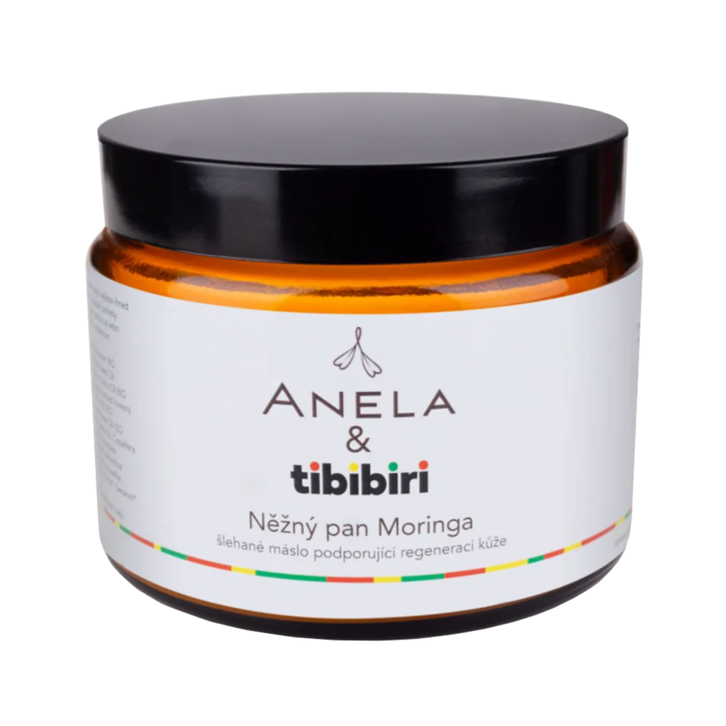 Tělové máslo NĚŽNÝ PAN MORINGA zklidňující šlehané máslo pro regeneraci pokožky 500 ml Anela fotografie č. 1