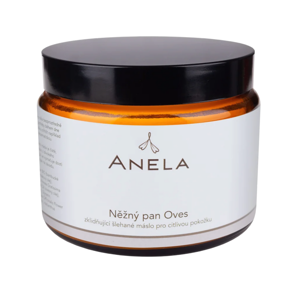 Tělové máslo NĚŽNÝ PAN OVES zklidňující šlehané máslo pro citlivou pokožku 500 ml Anela fotografie č. 1
