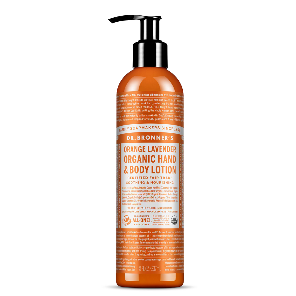Tělové mléko Tělové mléko Orange-Lavender 240 ml Dr. Bronner's fotografie č. 1