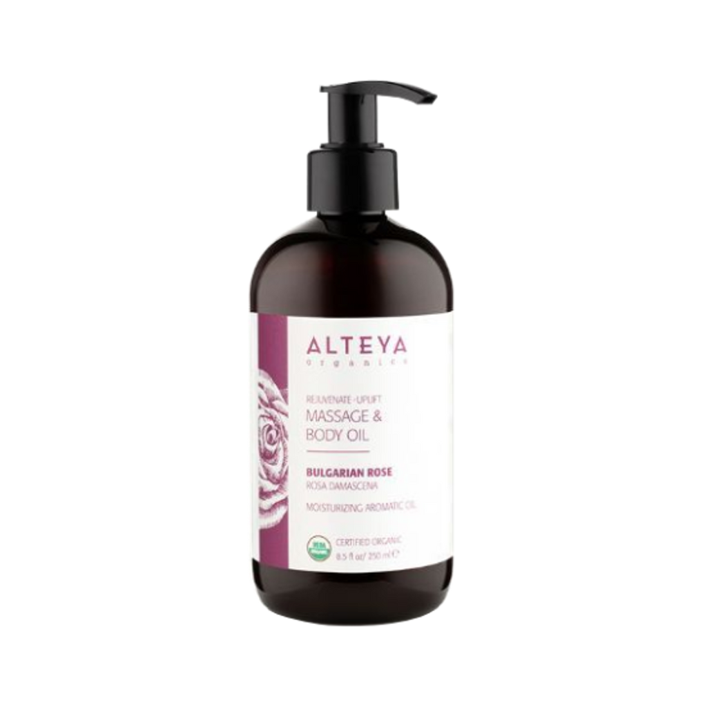Tělový olej Masážní a tělový olej s růžovým olejem 250 ml Alteya Organics fotografie č. 1