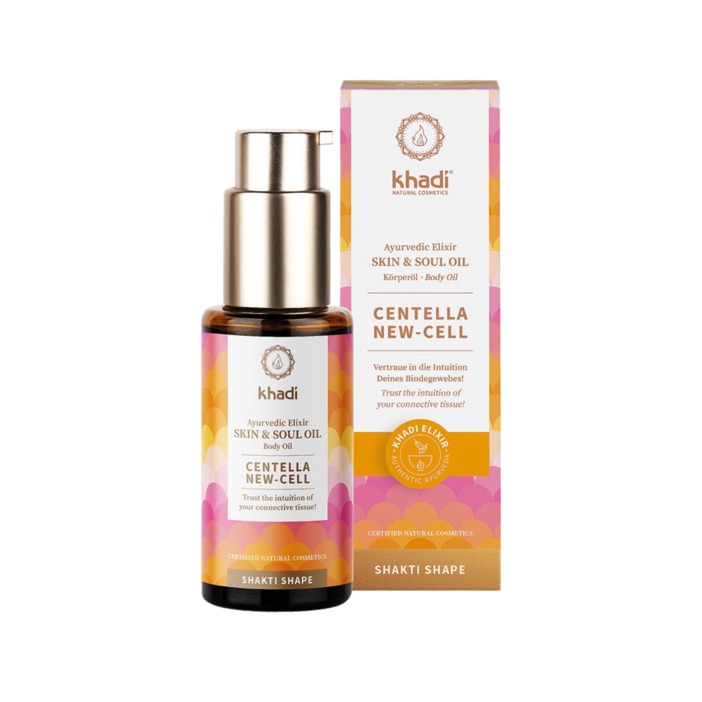 Tělový olej Sérum pro pokožku a duši Ajurvédský elixír k obnově tkání, jizev a strií CENTELLA NEW-CELL 50 ml Khadi fotografie č. 1