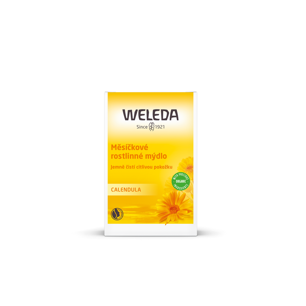 Tuhé mýdlo Měsíčkové rostlinné mýdlo 100 g Weleda fotografie č. 1