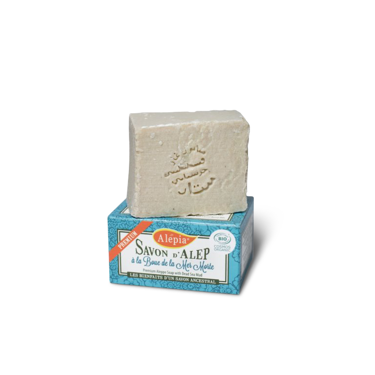 Tuhé mýdlo Prémiové BIO mýdlo s bahnem z Mrtvého moře 125 g Alepia fotografie č. 1