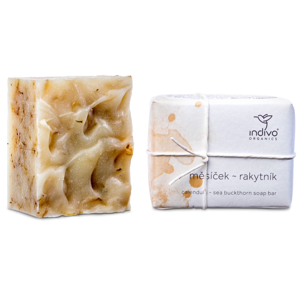 Tuhé mýdlo Tuhé mýdlo Měsíček-Rakytník 130 g Indívo fotografie č. 1