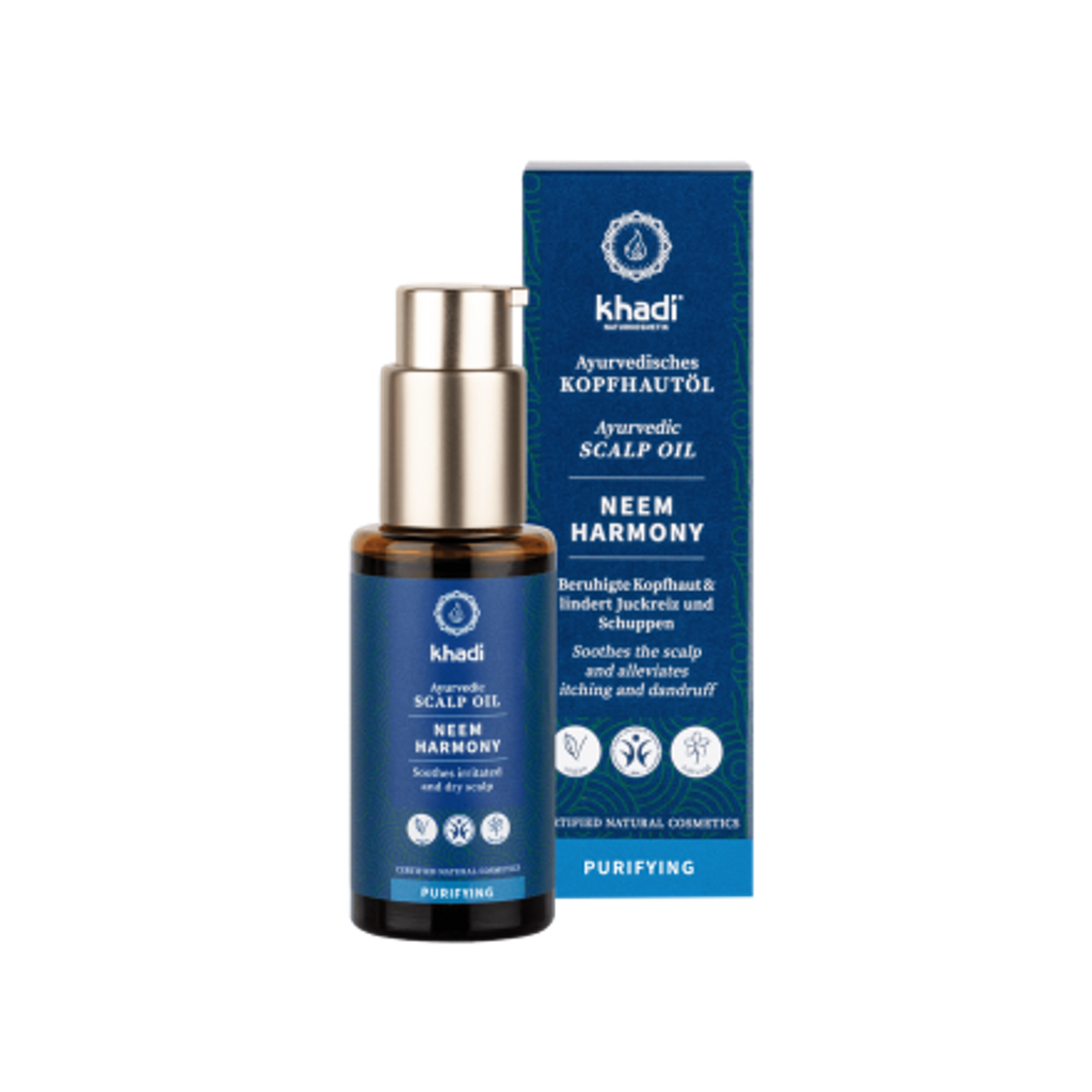 Vlasový olej Vlasový olej Ajurvédský elixír NEEM HARMONIE 50 ml Khadi fotografie č. 1