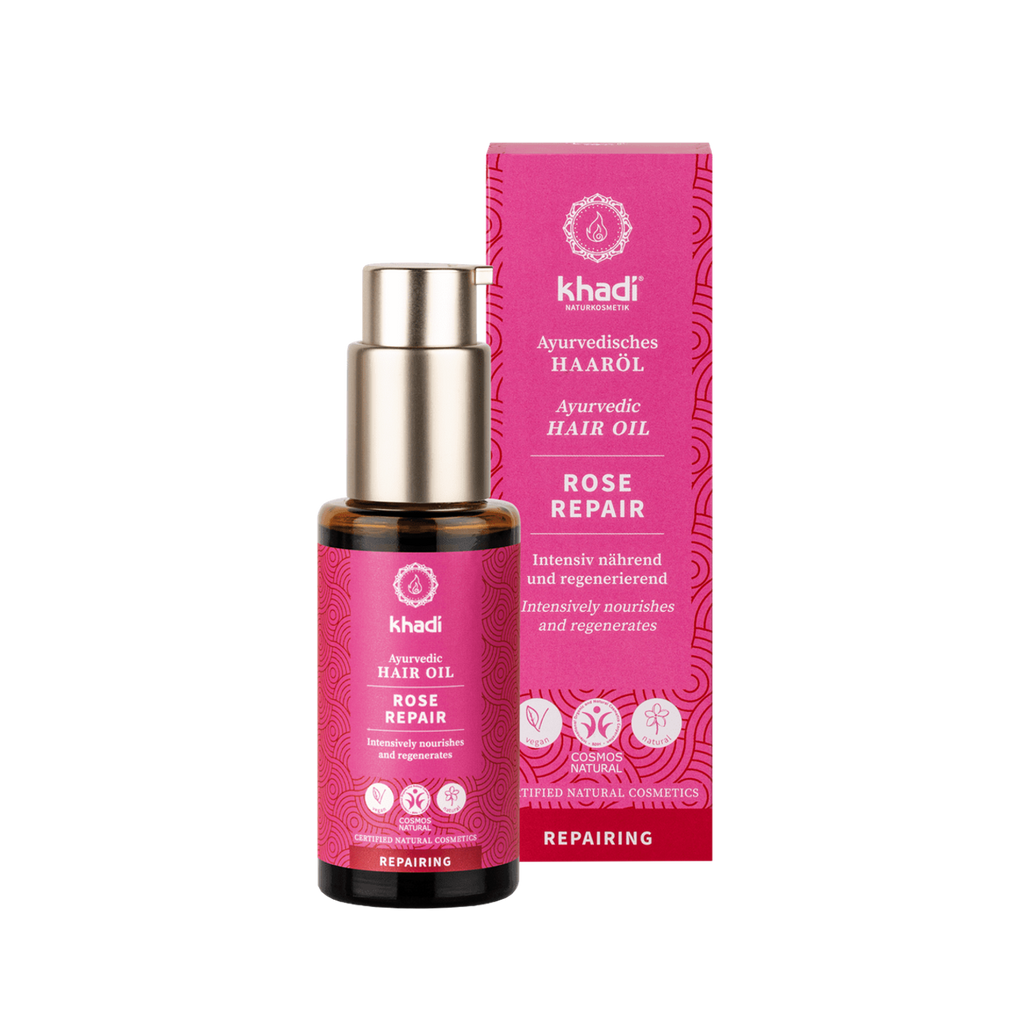 Vlasový olej Vlasový olej Ajurvédský elixír RŮŽE REPARACE 50 ml Khadi fotografie č. 1