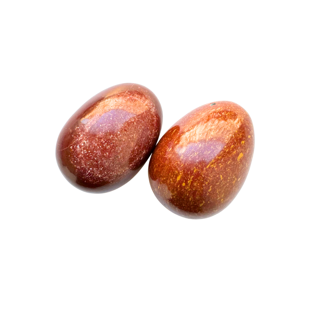 Yoni vajíčko Yoni vajíčko pro posilování pánevního dna z drahých kamenů Jaspis červený Non Toxic Life fotografie č. 1