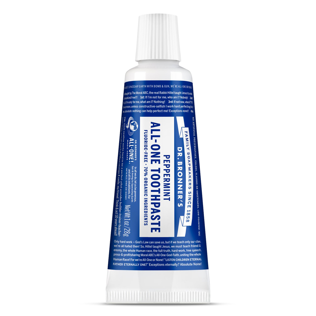 Zubní pasta Zubní pasta Peppermint CESTOVNÍ BALENÍ 28 g Dr. Bronner's fotografie č. 1