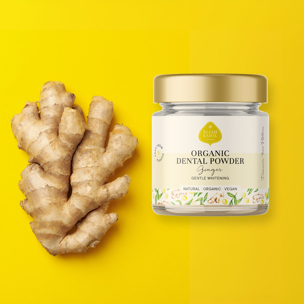 Zubní prášek Bio Zubní prášek ZÁZVOR pro čištění a bělení zubů 45 g DÓZA Eliah Sahil fotografie č. 2