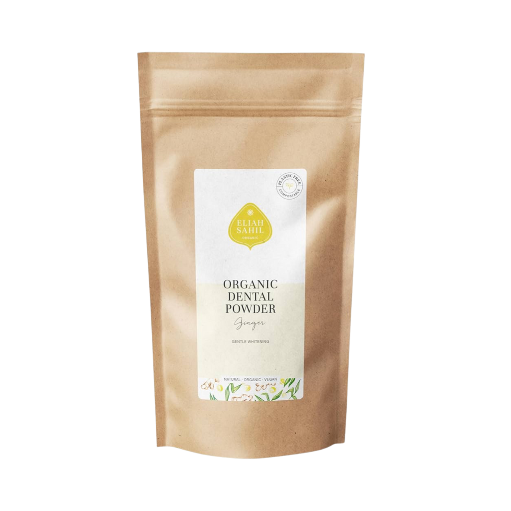 Zubní prášek Bio Zubní prášek ZÁZVOR pro čištění a bělení zubů NÁPLŇ 200 g Eliah Sahil fotografie č. 1