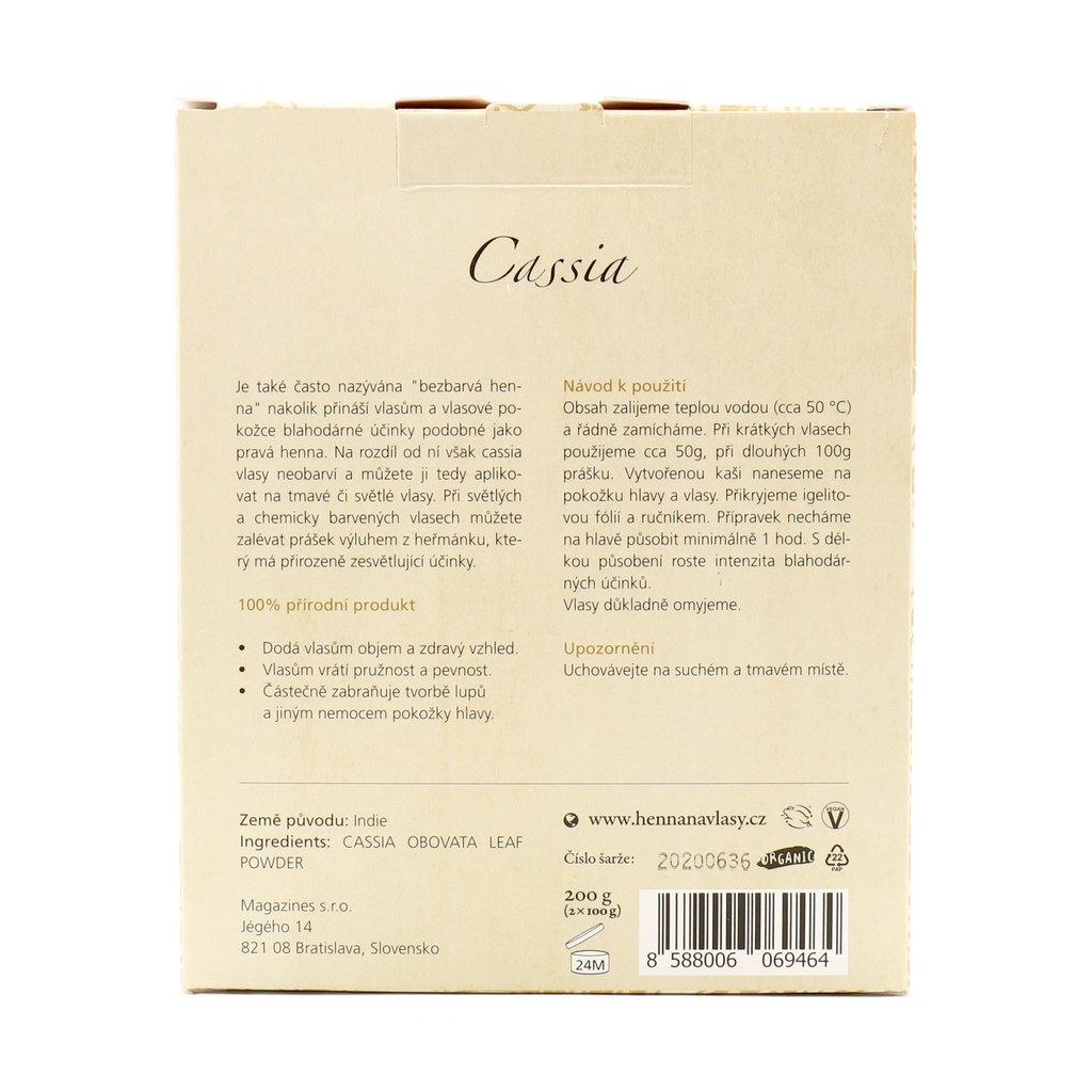 Cassia bezbarvý vlasový zábal — Jednodruhové prášky na vlasy od značky Indian Natural Hair Care — Non Toxic Life
