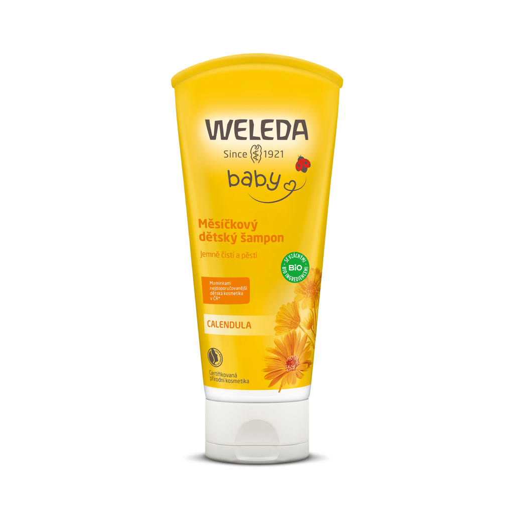 Měsíčkový dětský sprchový krém a šampon — Sprchový krém 2v1 pro děti od značky Weleda — Non Toxic Life