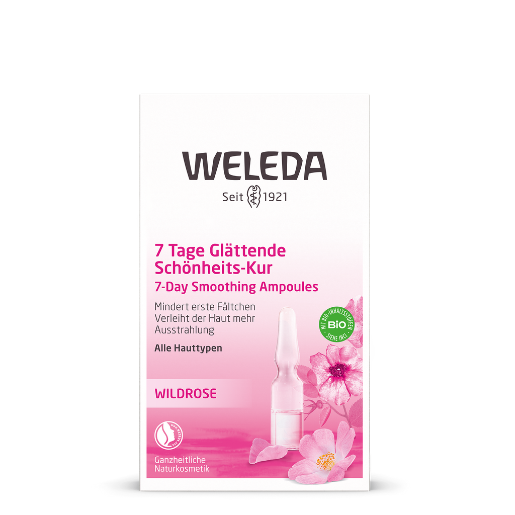 Růžový pleťový olej v ampulích — Pleťové sérum od značky Weleda — Non Toxic Life