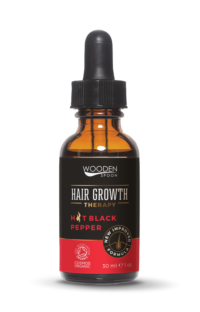 Sérum na růst vlasů s černým kořením — Vlasové sérum od značky Wooden Spoon — Non Toxic Life