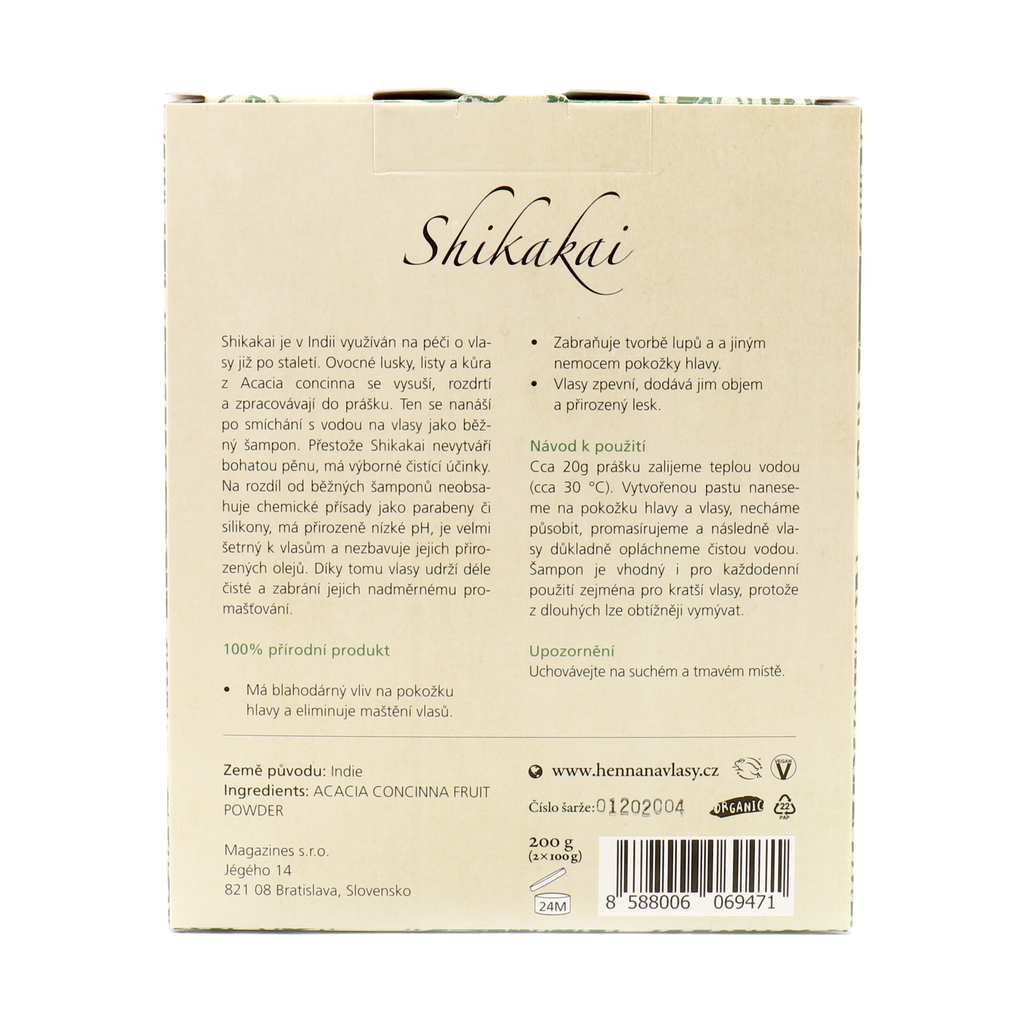 Shikakai šampon na vlasy — Jednodruhové prášky na vlasy od značky Indian Natural Hair Care — Non Toxic Life